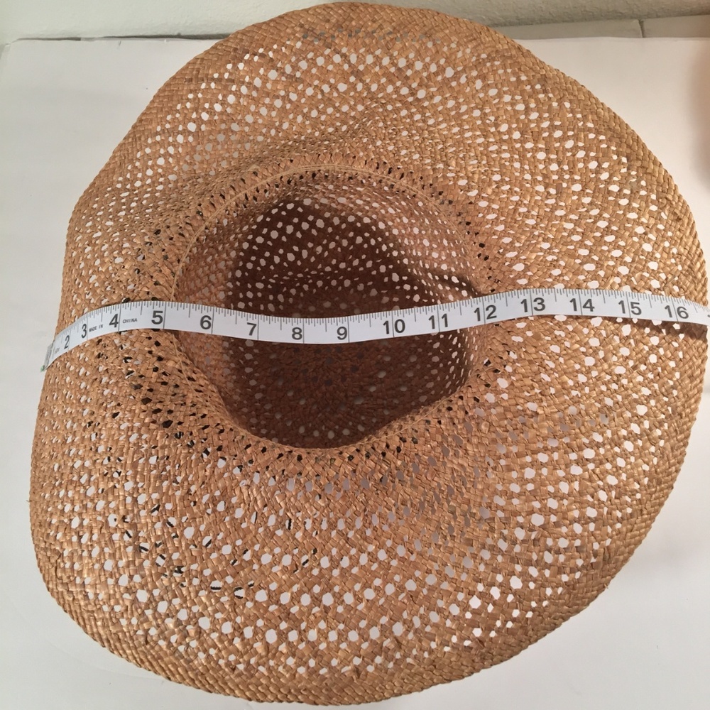 Floppy straw beach hat with fishing net shells - Picture 6 of 6